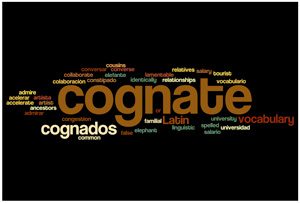 Cognate word cloud